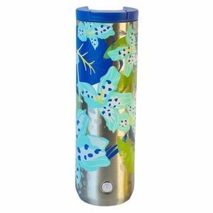Starbucks Silver Floral Vacuum Insulated Stainless Steel 16oz Tumbler